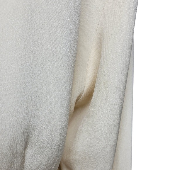 Casual Corner Vintage 100% Silk Victorian Coquette Lace Blouse Peter Pan Sz 6 - Picture 10 of 11